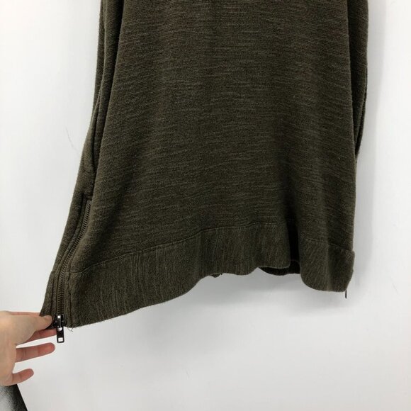 Free People Highway Vest in olive green Heathered knit studded neck LG - Picture 12 of 16